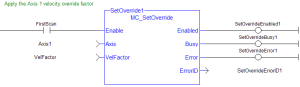 MC_SetOverride: LD example